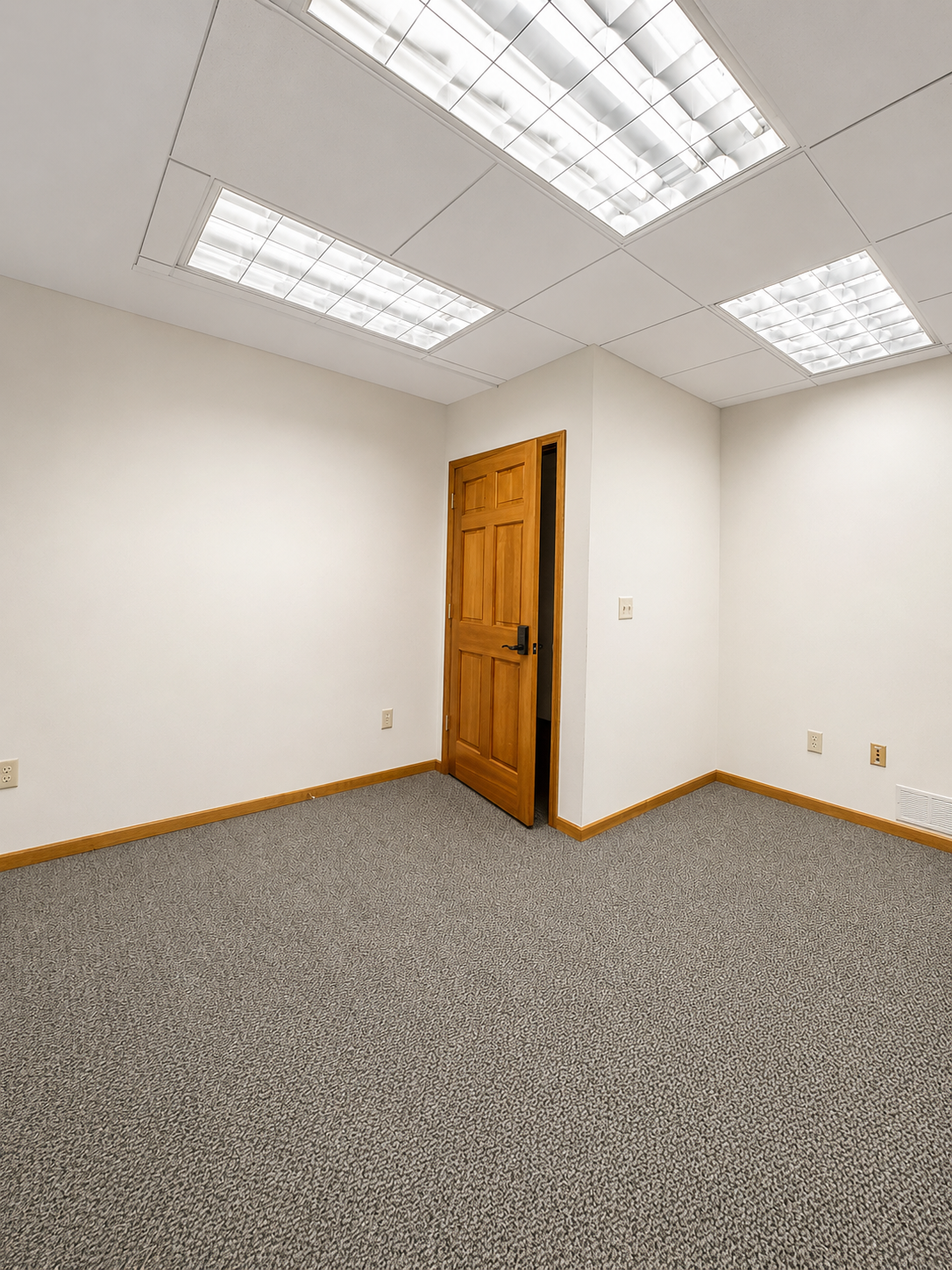 Empty Office Suite F door view